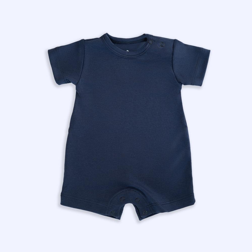 Overol Manga Corta de algodon pima organico para bebe - Mae & Mini