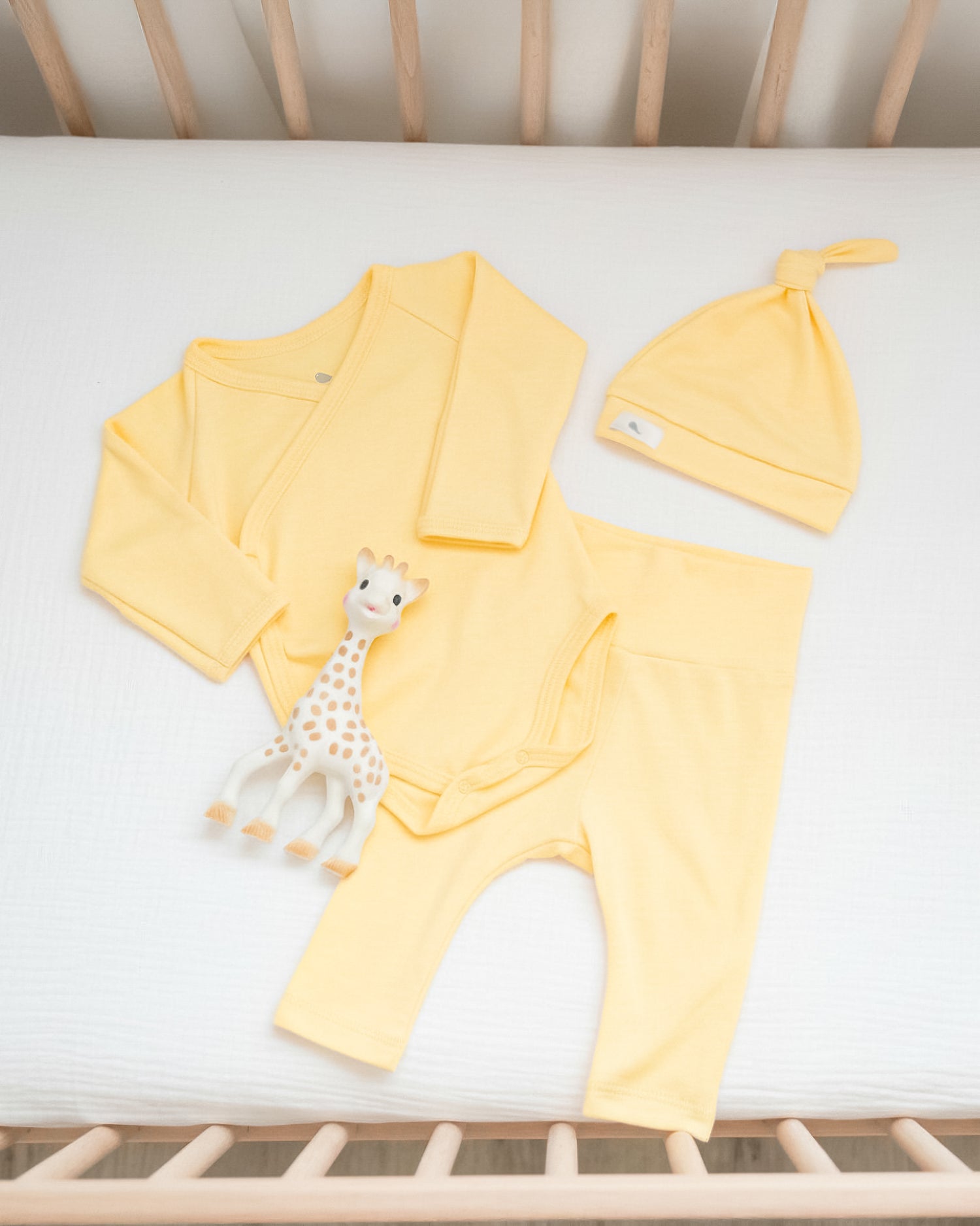 Set Bienvenido a Casa en color Amarillo Bebé - set de regalo para bebe