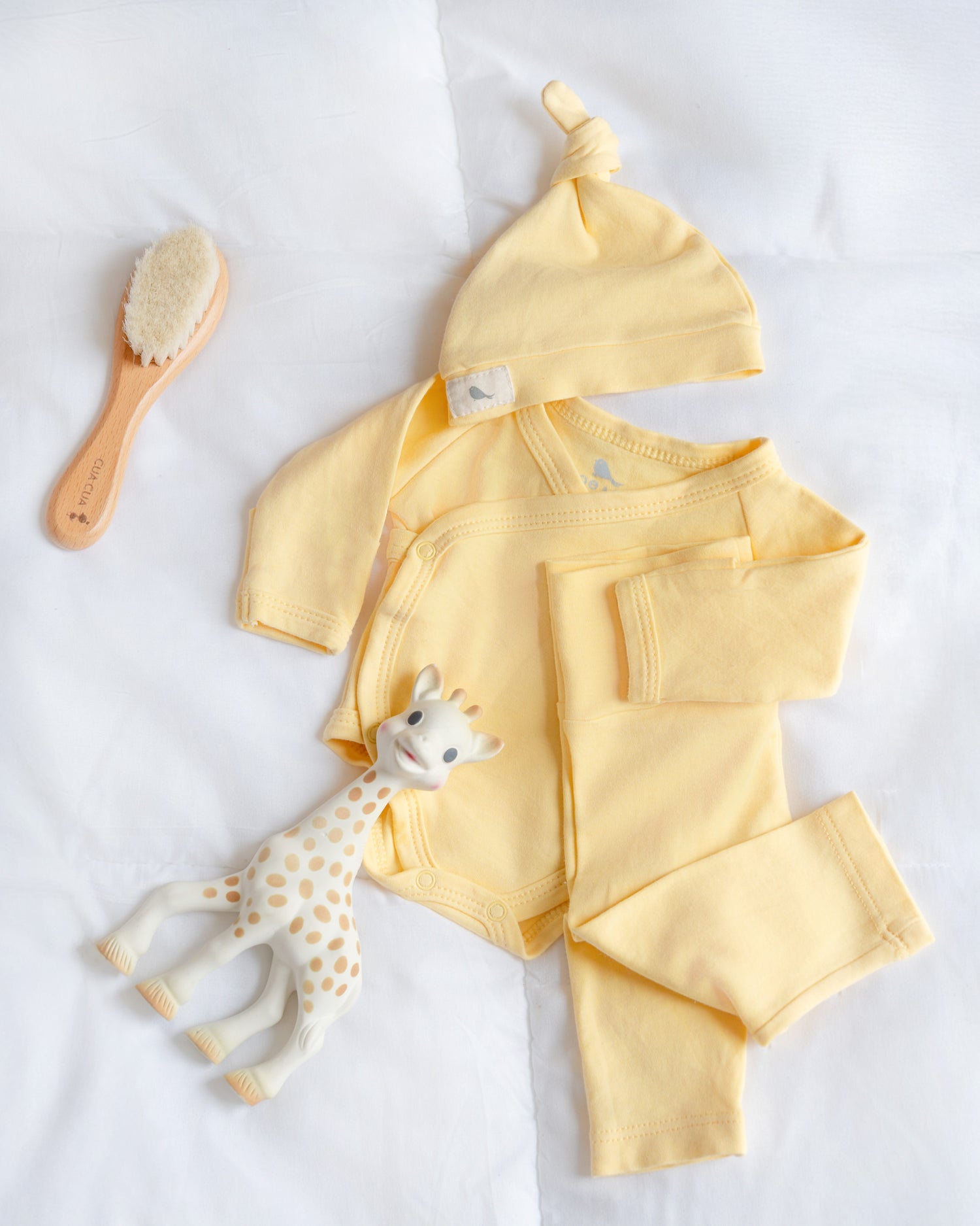 Set Bienvenido a Casa en color Amarillo Bebé - set de regalo para bebe