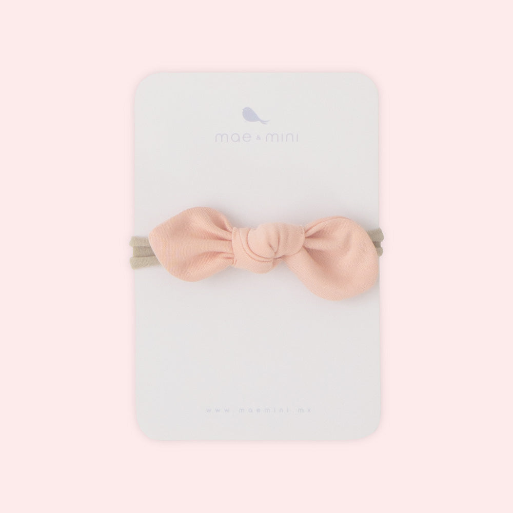 Mini Moñito Rosa Bebe - accesorio para bebe Mae & Mini