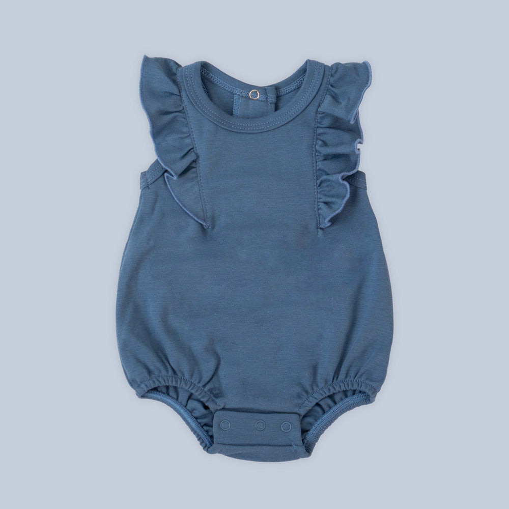 Pañalero de Olanes Azul Cielo - body para bebe Mae & Mini
