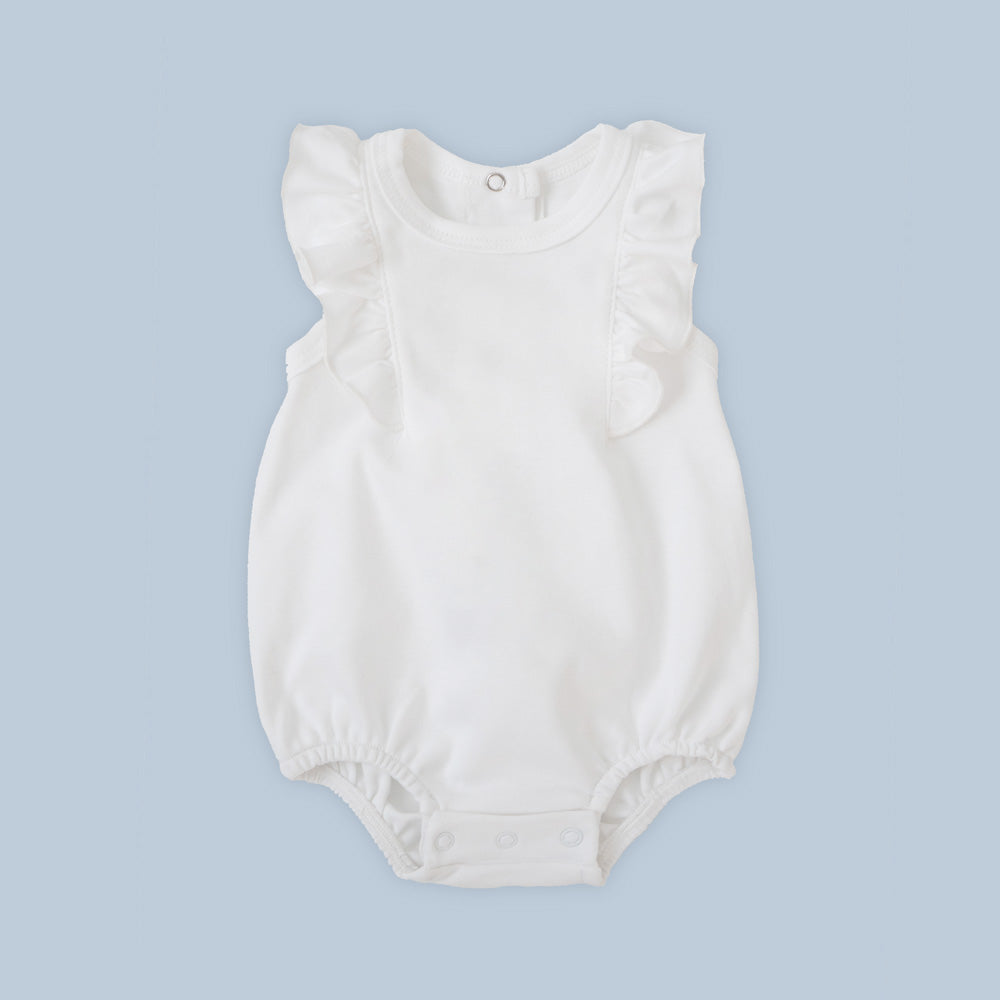 Pañalero de Olanes Blanco Nube - body para bebe Mae & Mini