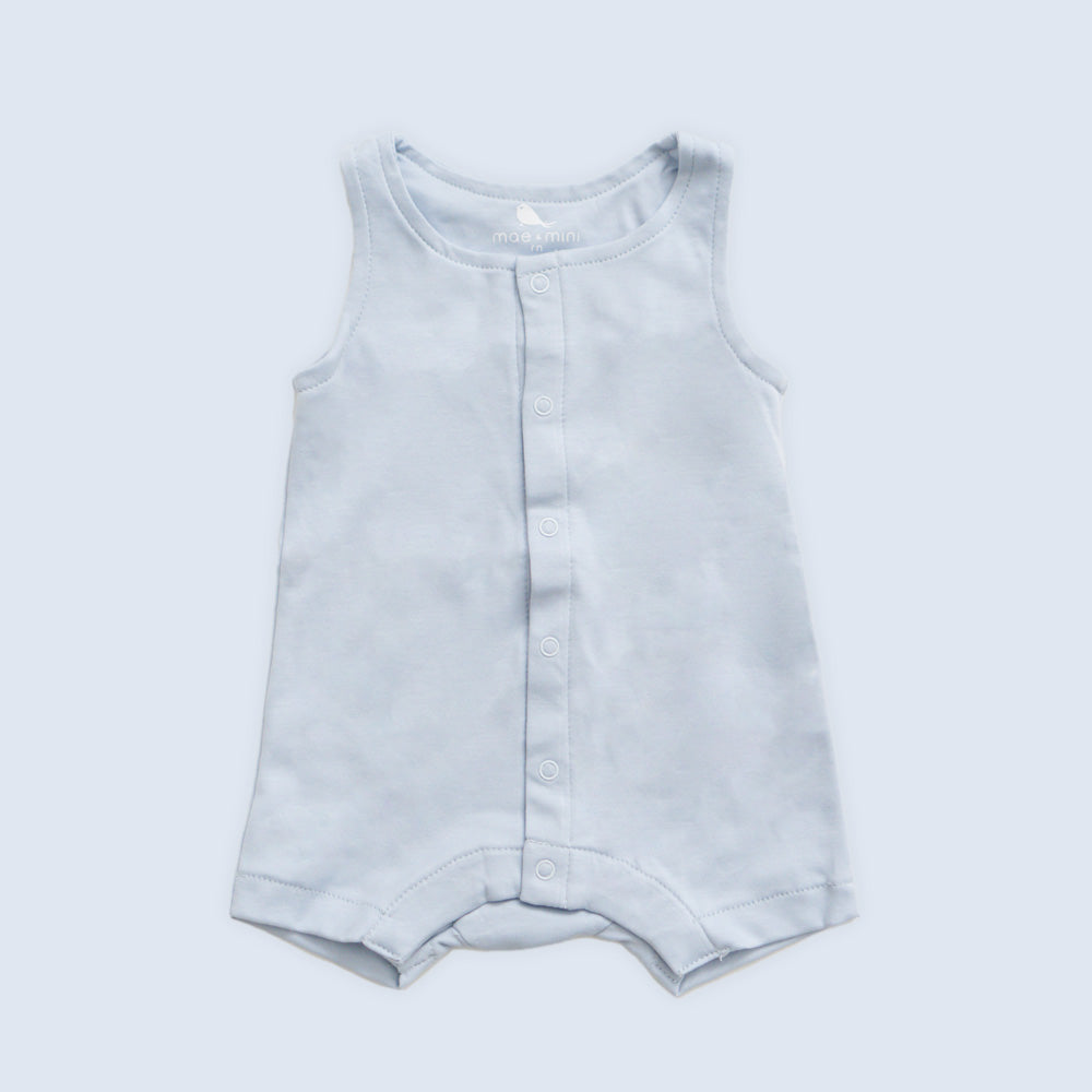 Overol Corto de algodon pima organico para bebe - Mae & Mini