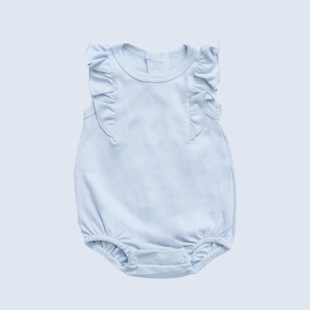 Pañalero de Olanes Azul Cielo - body para bebe Mae & Mini