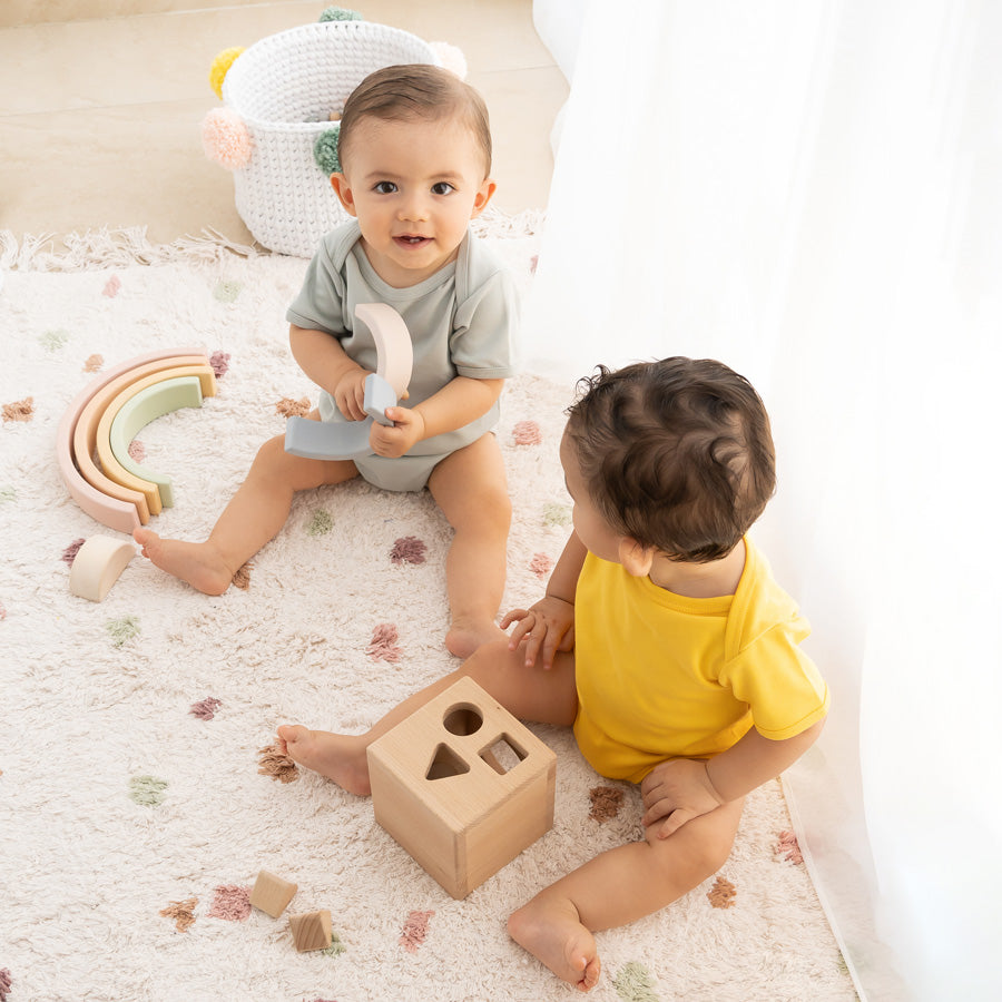 Pañalero Manga Corta - body para bebe de algodon pima Mae & Mini