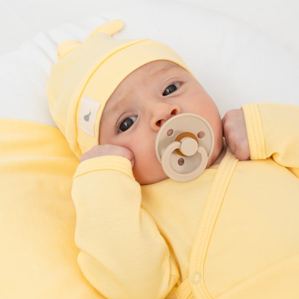 [mm-color:Amarillo Bebé] Set Bienvenido a Casa en color Amarillo Bebé - set de regalo para bebe