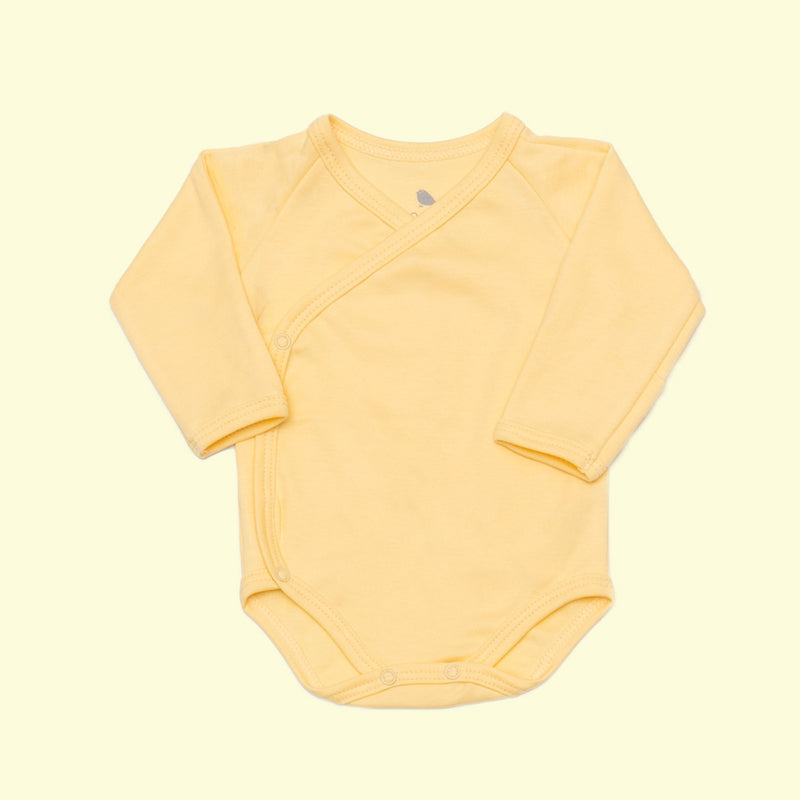 Pañalero Envolvente Amarillo Bebe - algodon pima certificado GOTS