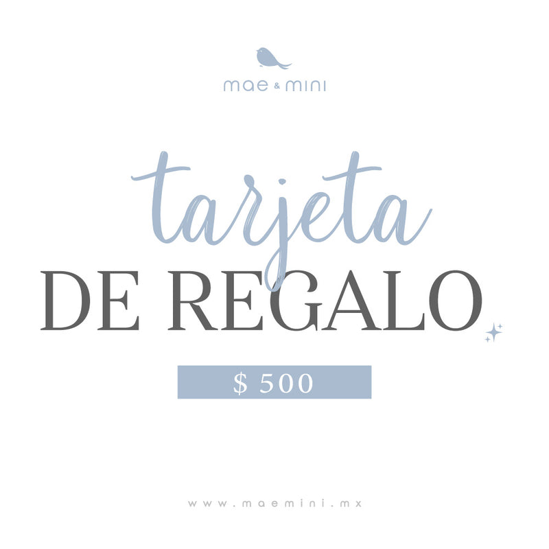 Tarjeta de Regalo en color $500.00 - tarjeta de regalo