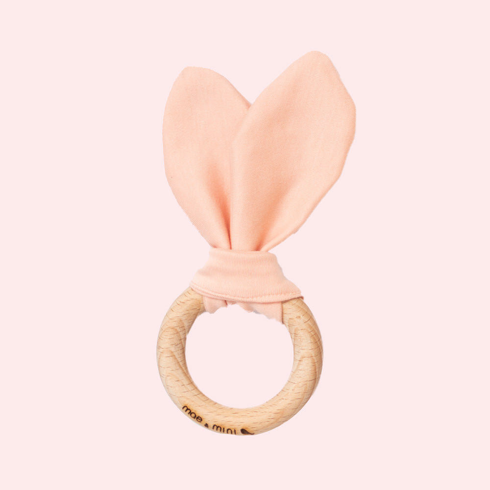 Mordedera Orejitas en Rosa Bebe - ropa organica para bebe