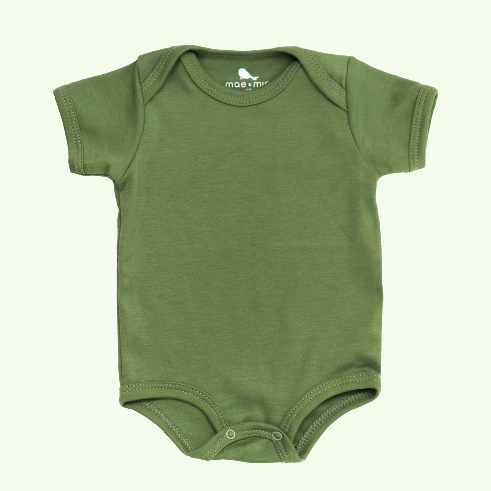 Pañalero Manga Corta Verde - body para bebe Mae & Mini